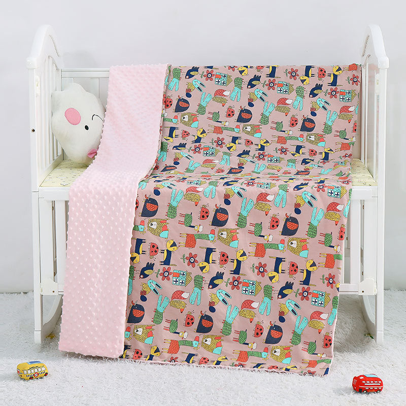 Cartoon Print Cotton Baby Blanket