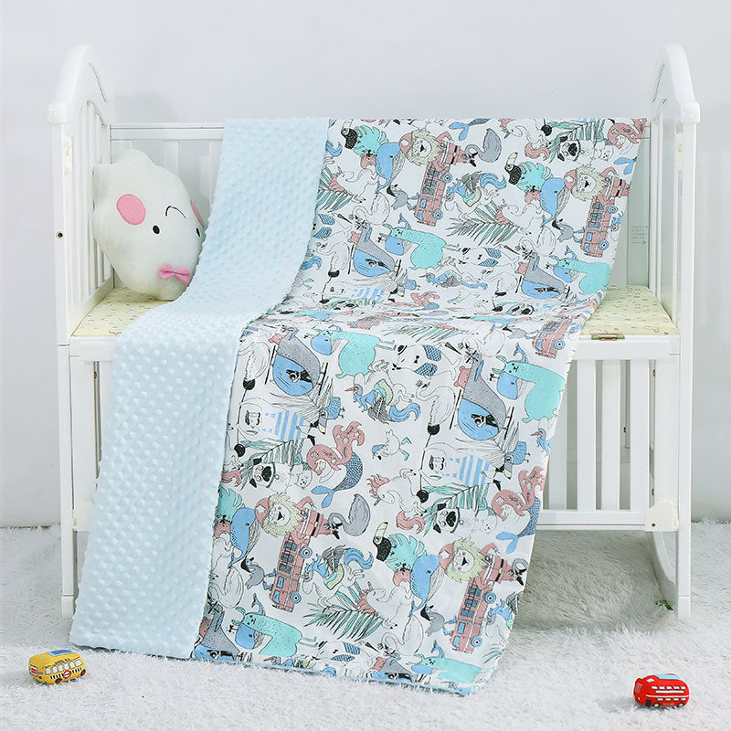 Cartoon Print Cotton Baby Blanket