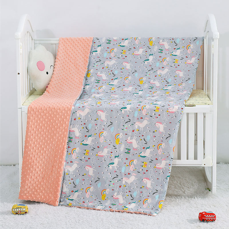 Cartoon Print Cotton Baby Blanket